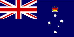 Vektorgrafik med flagga Victoria